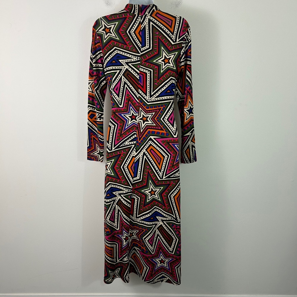 Farm Rio Size Small Mystic Trip Jersey Knit Dress Geometric Star Print - Picture 3 of 11